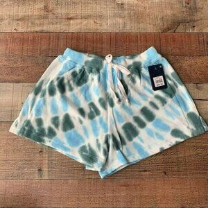 Lucky brand womens size xs blue green white tie dye sweat shorts